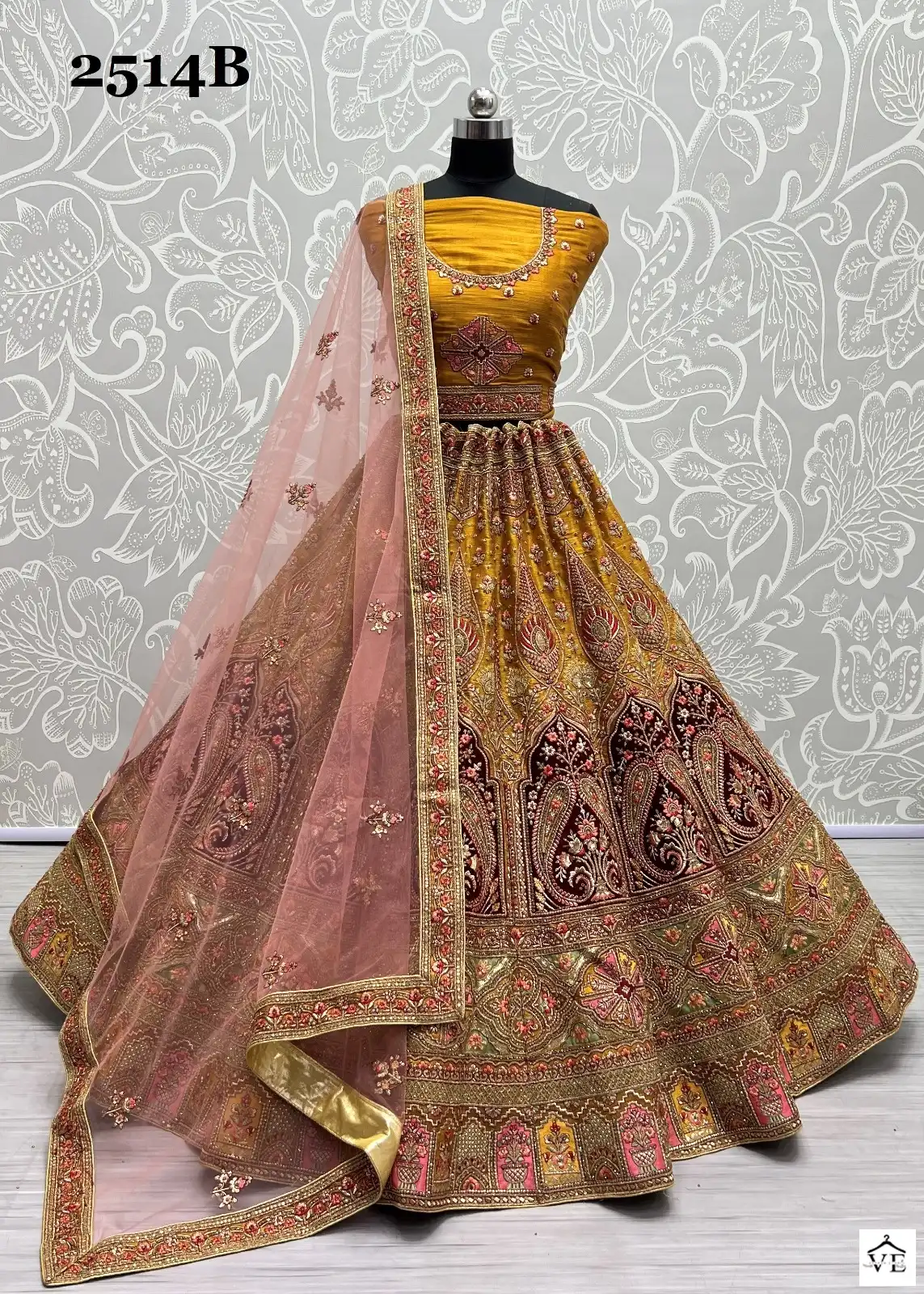Anjani Art 2514 Bridal Net Wholesale Bridal Lehenga Catalog — Wholesale Lehenga, MPA wholesale from Surat - Gallery Image 8