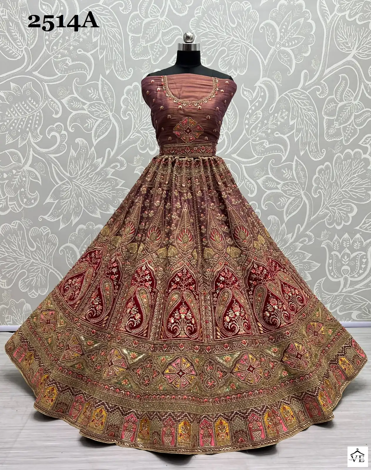 Anjani Art 2514 Bridal Net Wholesale Bridal Lehenga Catalog — Wholesale Lehenga, MPA wholesale from Surat - Gallery Image 9