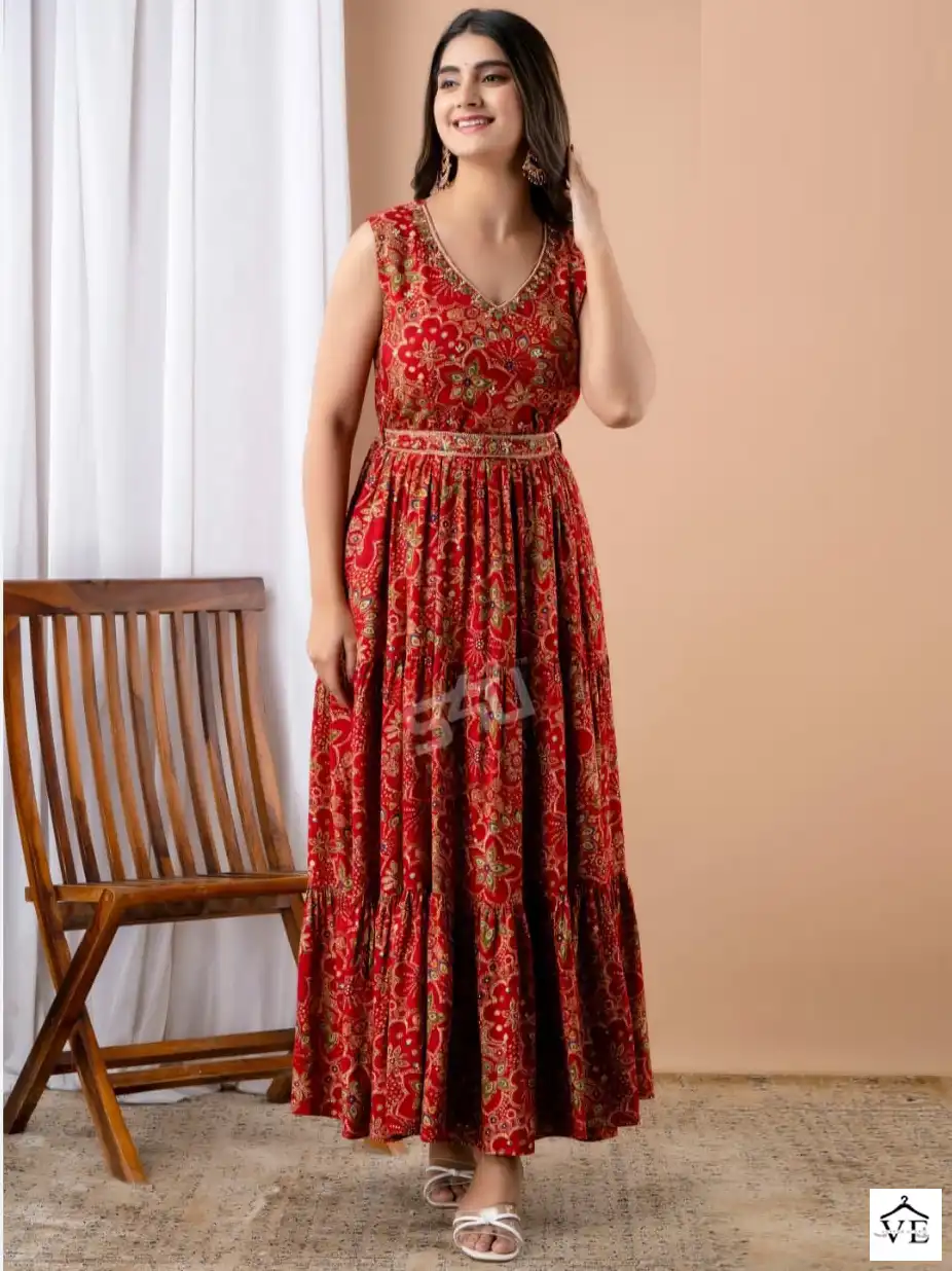 S4U D No 5-159 Fancy Wholesale Flared Long Gown Catalog — Wholesale Kurtis, MPA wholesale from Surat — view 1