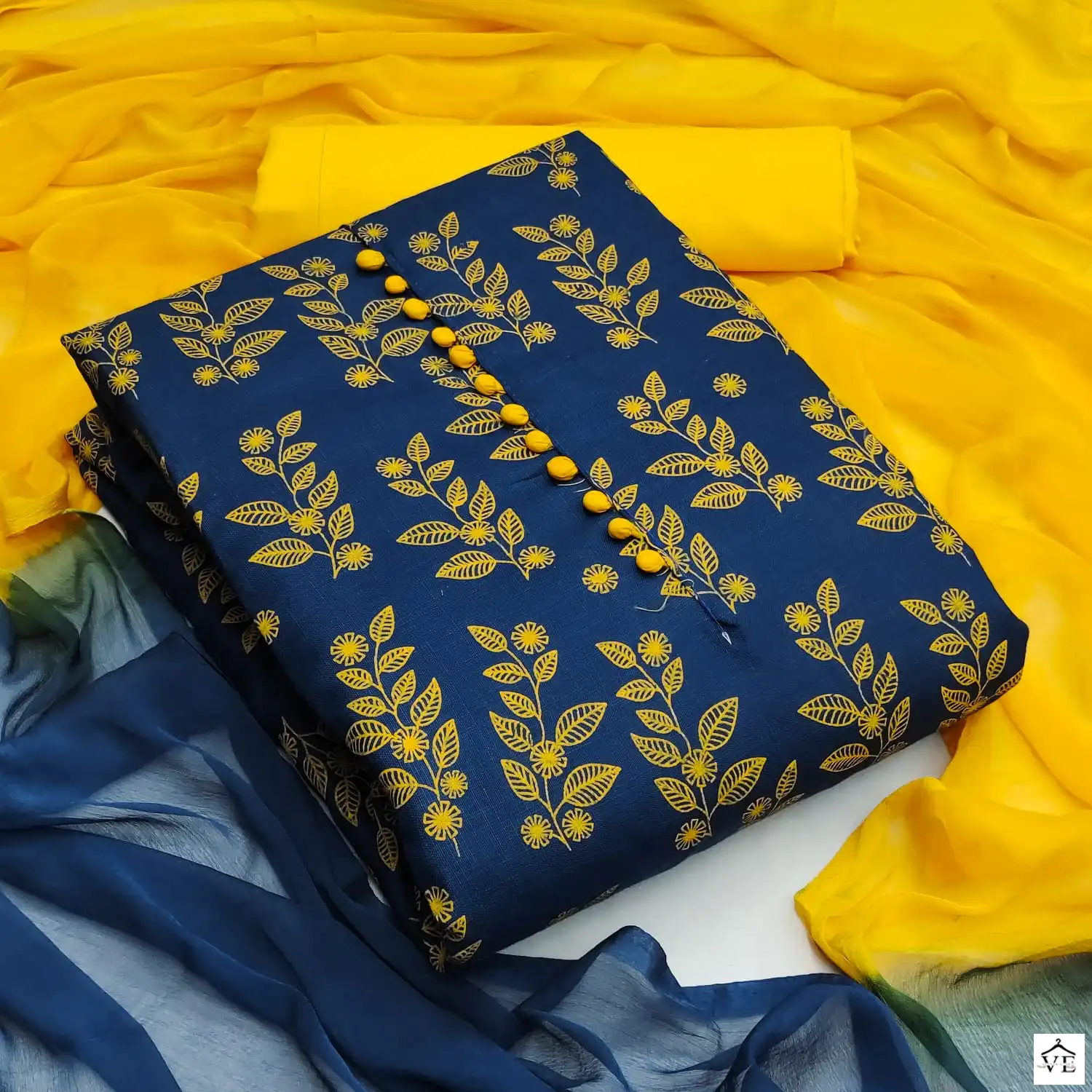 Vardan Ethnic Non Catalog 50009 Slub Cotton Wholesale Salwar Suits Catalog — Wholesale Salwar Suits, MPA wholesale from Surat - Gallery Image 3