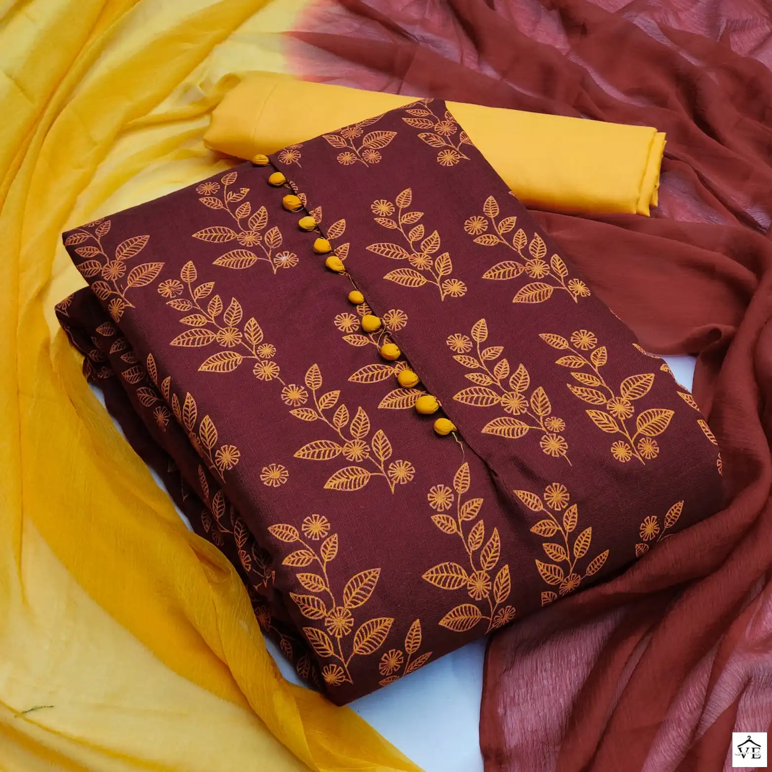 Vardan Ethnic Non Catalog 50009 Slub Cotton Wholesale Salwar Suits Catalog — Wholesale Salwar Suits, MPA wholesale from Surat - Gallery Image 4
