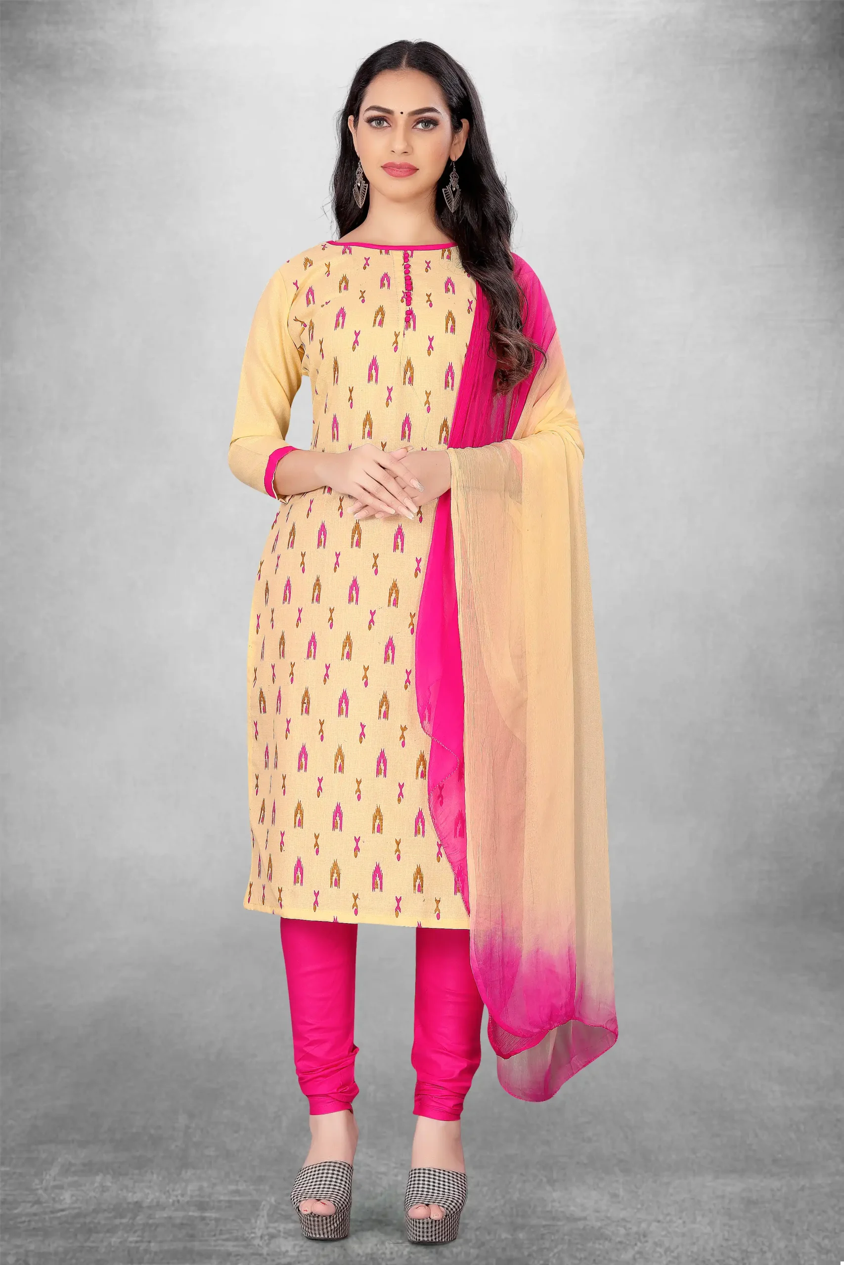 Vardan Ethnic Non Catalog 50011 Slub Cotton Wholesale Salwar Suits Catalog — Wholesale Salwar Suits, MPA wholesale from Surat — view 5