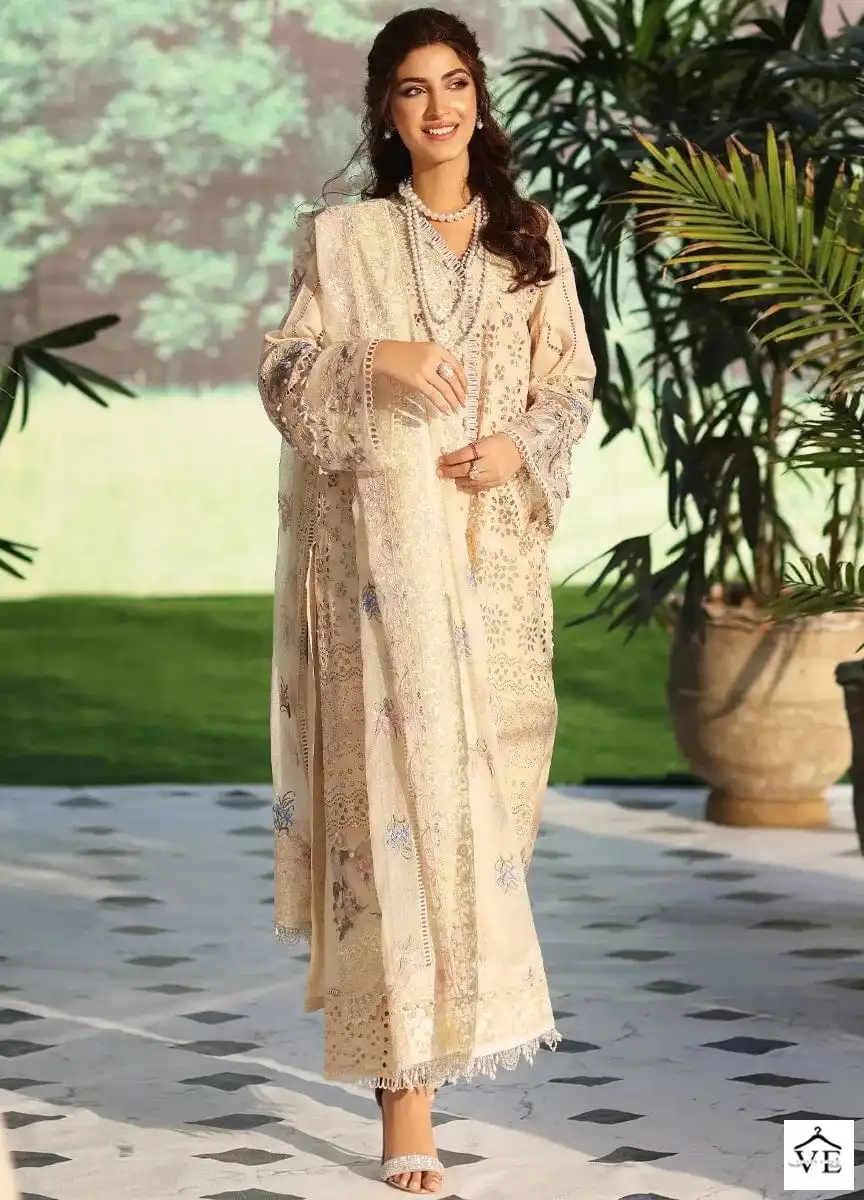 Al_Khushbu Maryam Hussain Vol 3-5011 Pure Cambric Cotton Wholesale Pakistani Suit — Wholesale Salwar Suits, MPA wholesale from Surat — view 1