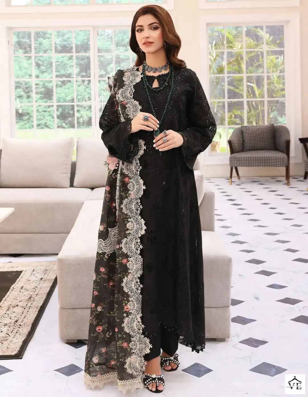 Al_Khushbu Maryam Hussain Vol 3-5012 Pure Cambric Cotton Wholesale Pakistani Suit — Wholesale Salwar Suits, MPA wholesale from Surat — view 1