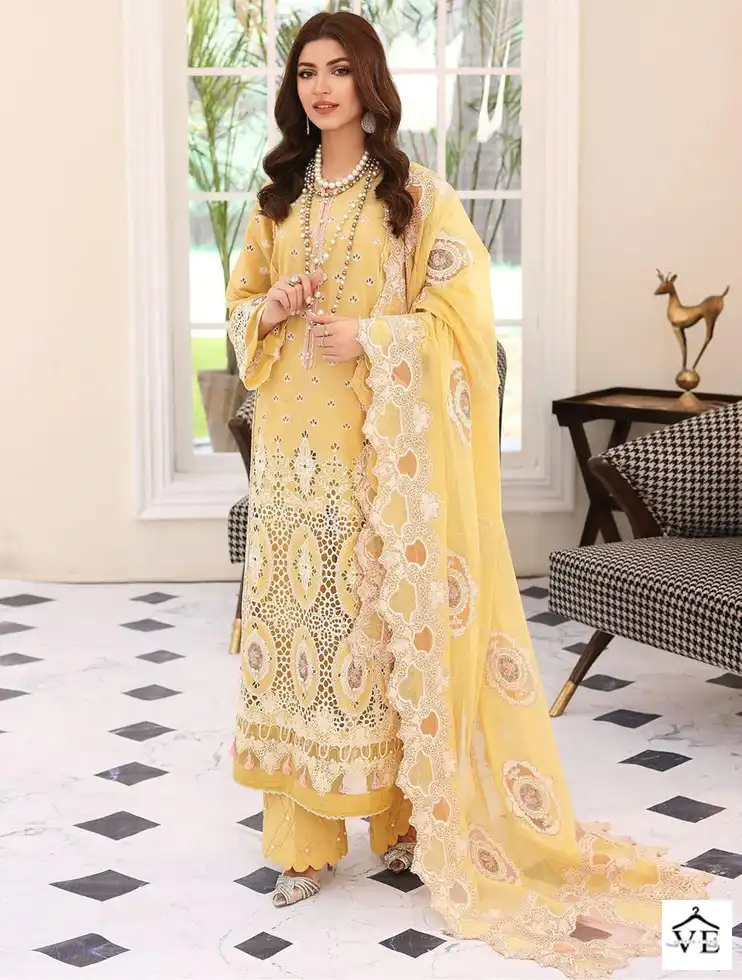 Al_Khushbu Maryam Hussain Vol 3-5013 Pure Cambric Cotton Wholesale Pakistani Suit — Wholesale Salwar Suits, MPA wholesale from Surat — view 1