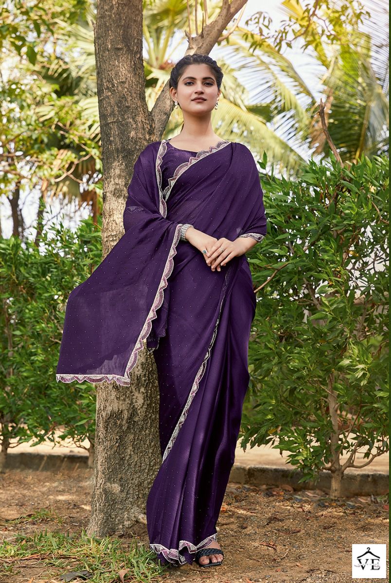 Mehek 600 Satin Silk Chiffon Wholesale Party Wear Saree Catalog — Wholesale Sarees, MPA wholesale from Surat - Gallery Image 3