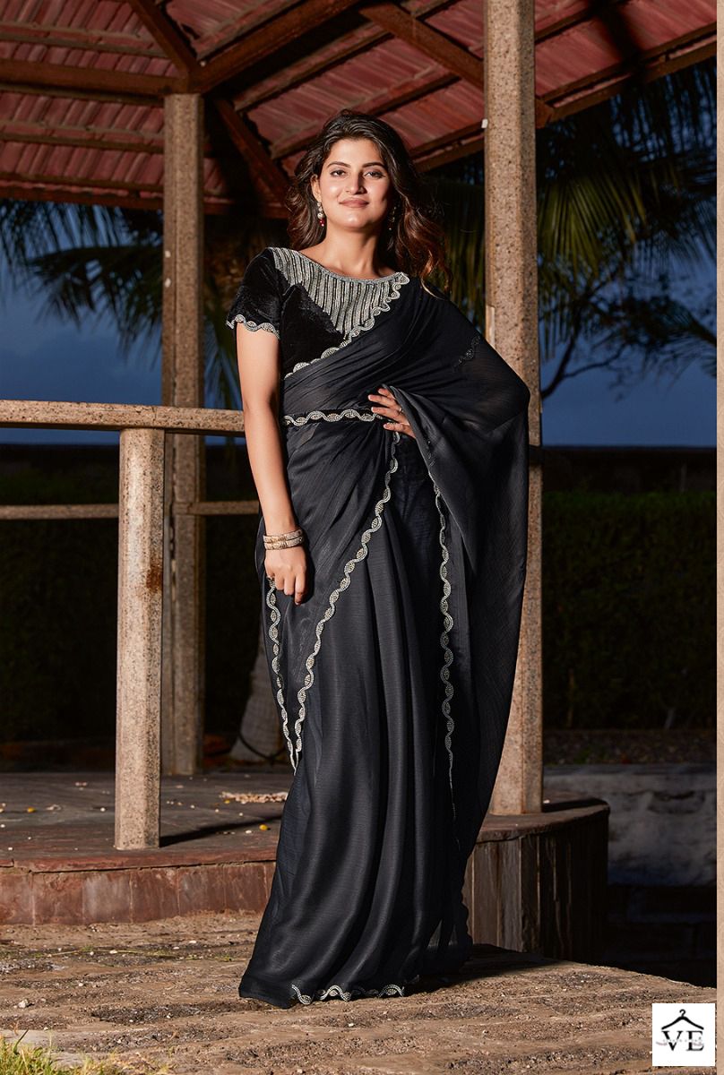 Mehek 607 Satin Silk Chiffon Wholesale Party Wear Saree Catalog — Wholesale Sarees, MPA wholesale from Surat — view 5