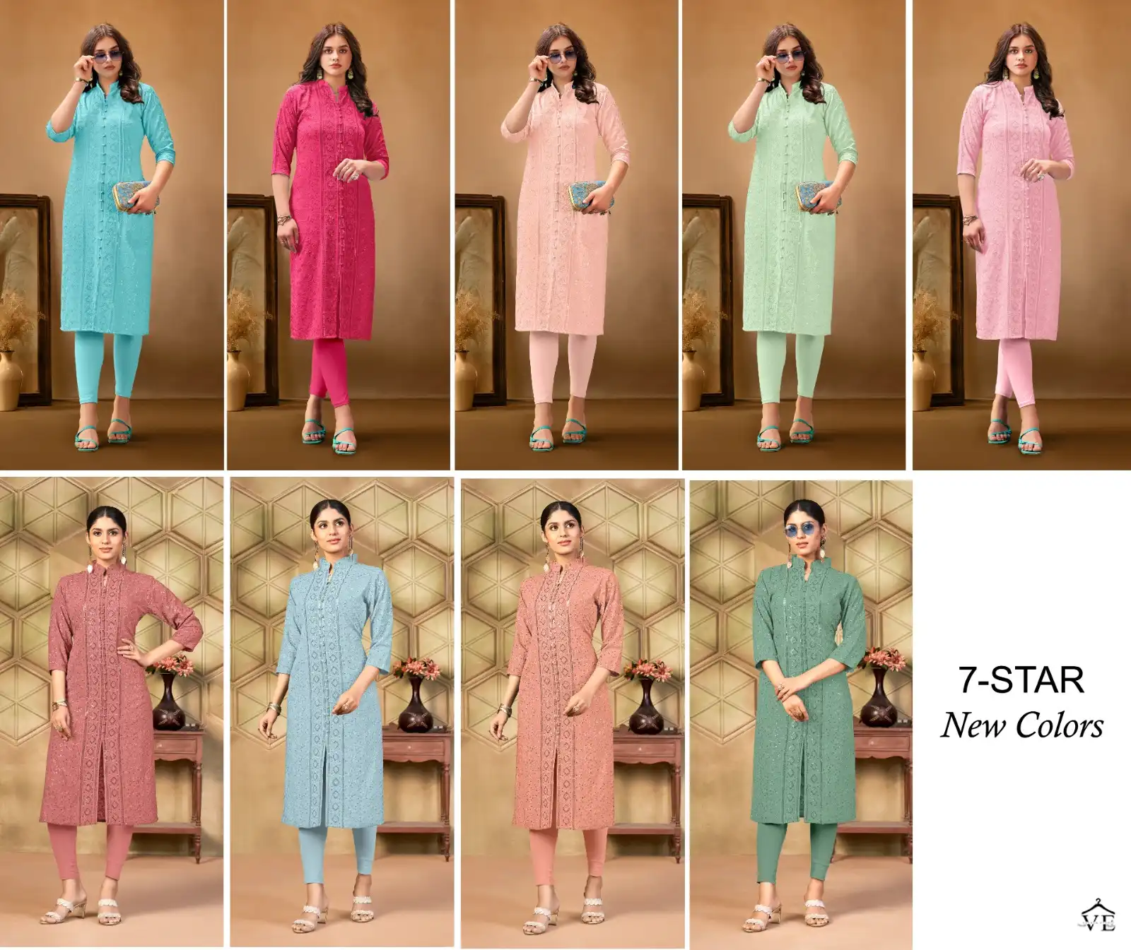 Tunic House 7 Star Viscose Sequince Rayon Wholesale Kurti Catalog — Wholesale Kurtis, MPA wholesale from Surat — view 10