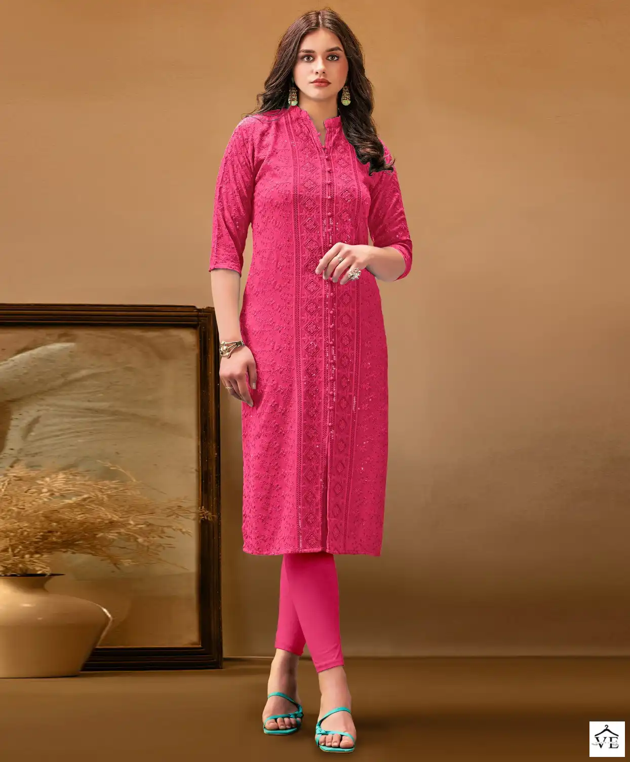 Tunic House 7 Star Viscose Sequince Rayon Wholesale Kurti Catalog — Wholesale Kurtis, MPA wholesale from Surat — view 1