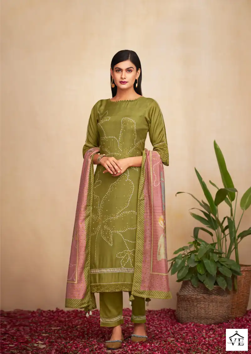 Jayvijay Aahana 3091 Pure Muslin Silk Wholesale Designer Salwar Suit Catalog — Wholesale Salwar Suits, MPA wholesale from Surat - Gallery Image 3