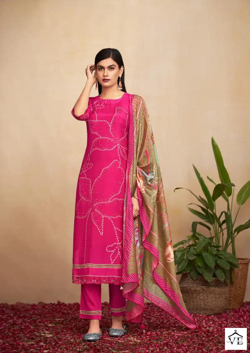 Jayvijay Aahana 3091 Pure Muslin Silk Wholesale Designer Salwar Suit Catalog — Wholesale Salwar Suits, MPA wholesale from Surat - Gallery Image 4