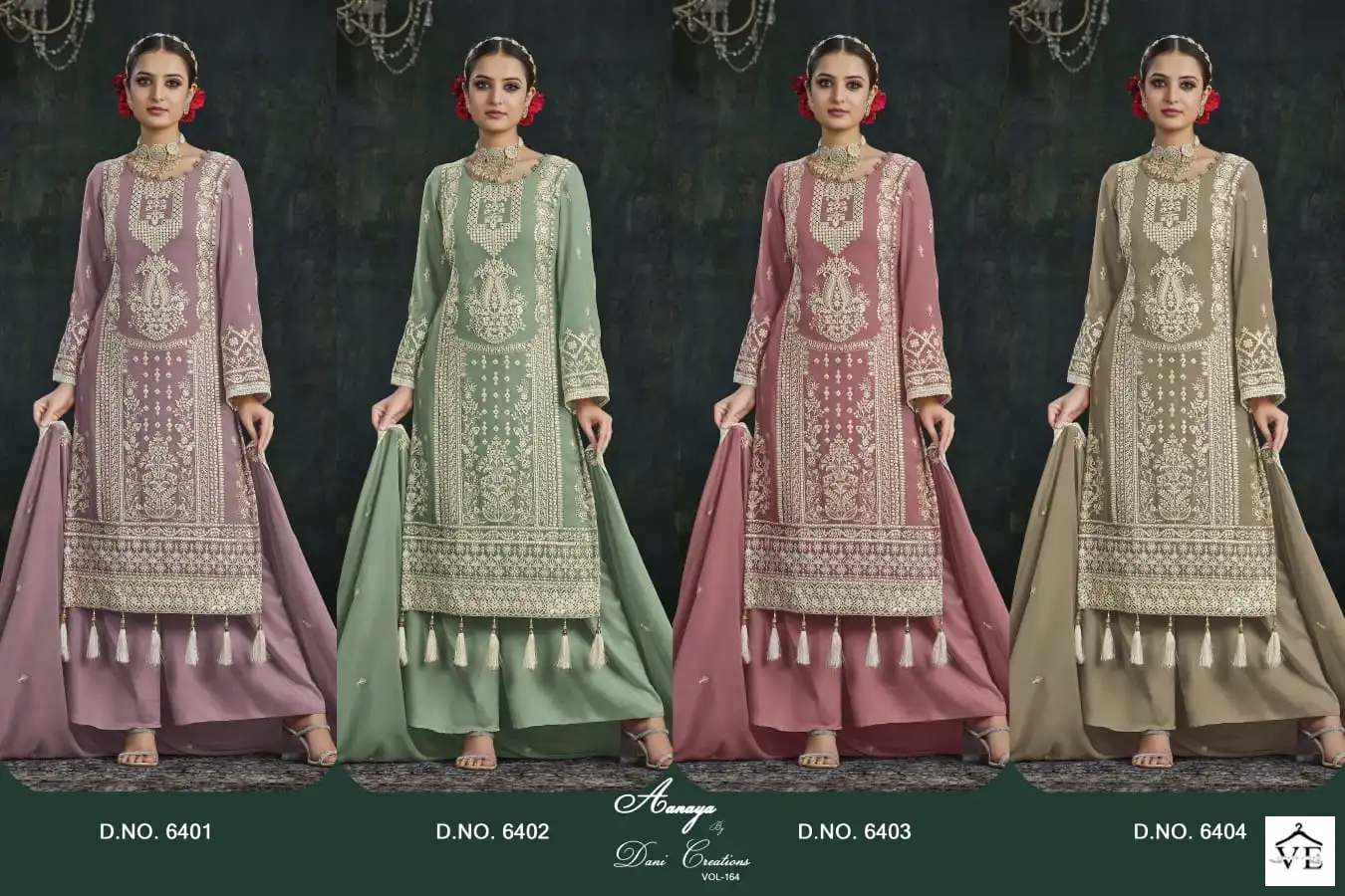 Twisha Aanaya Vol-164 Faux Georgette Wholesale Pakistani Suits Catalog — Wholesale Salwar Suits, MPA wholesale from Surat — view 5