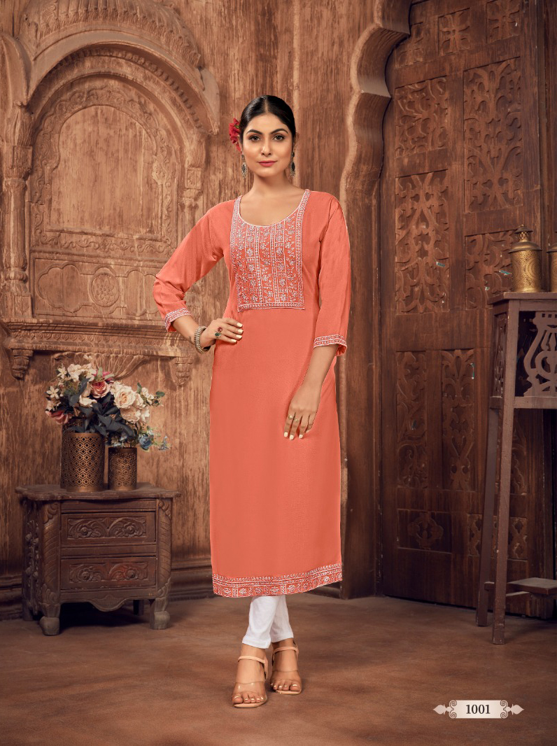 Jinesh Nx Aangi 14 Kg Rayon Wholesale Kurtis Catalog — Wholesale Kurtis, MPA wholesale from Surat - Gallery Image 2