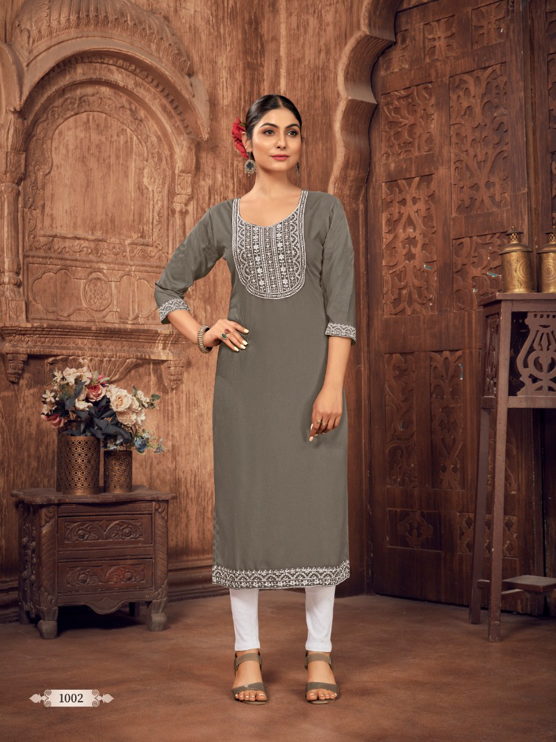 Jinesh Nx Aangi 14 Kg Rayon Wholesale Kurtis Catalog — Wholesale Kurtis, MPA wholesale from Surat - Gallery Image 3