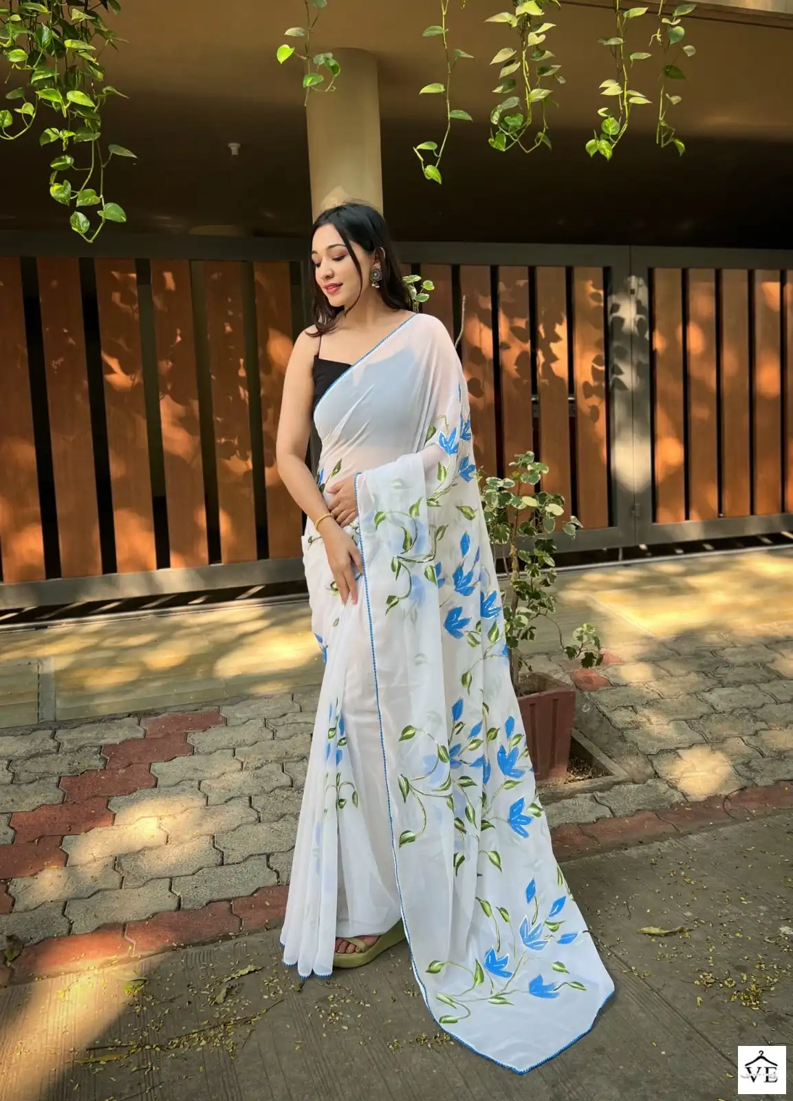Shree Trends Aditi Georgette Wholesale Fancy Saree Catalog — Wholesale Sarees, MPA wholesale from Surat - Gallery Image 6