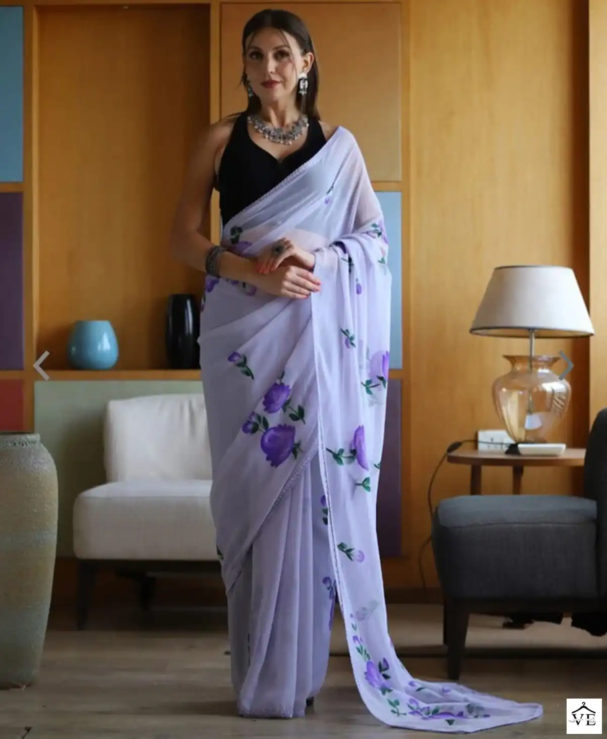 Shree Trends Aditi Georgette Wholesale Fancy Saree Catalog — Wholesale Sarees, MPA wholesale from Surat — view 1