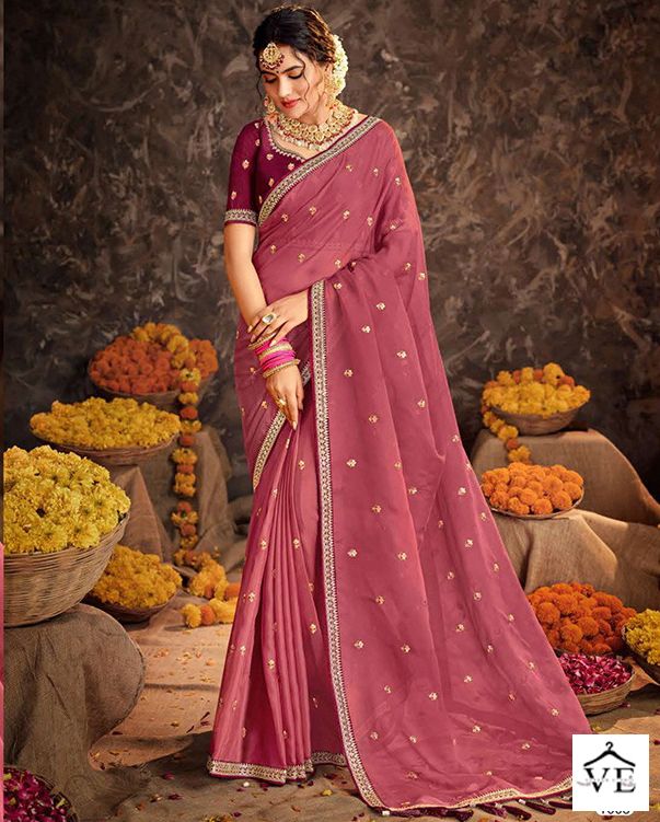 VE Akshita Organza Wholesale Party Wear Saree Catalog — Wholesale Sarees, MPA wholesale from Surat — view 1