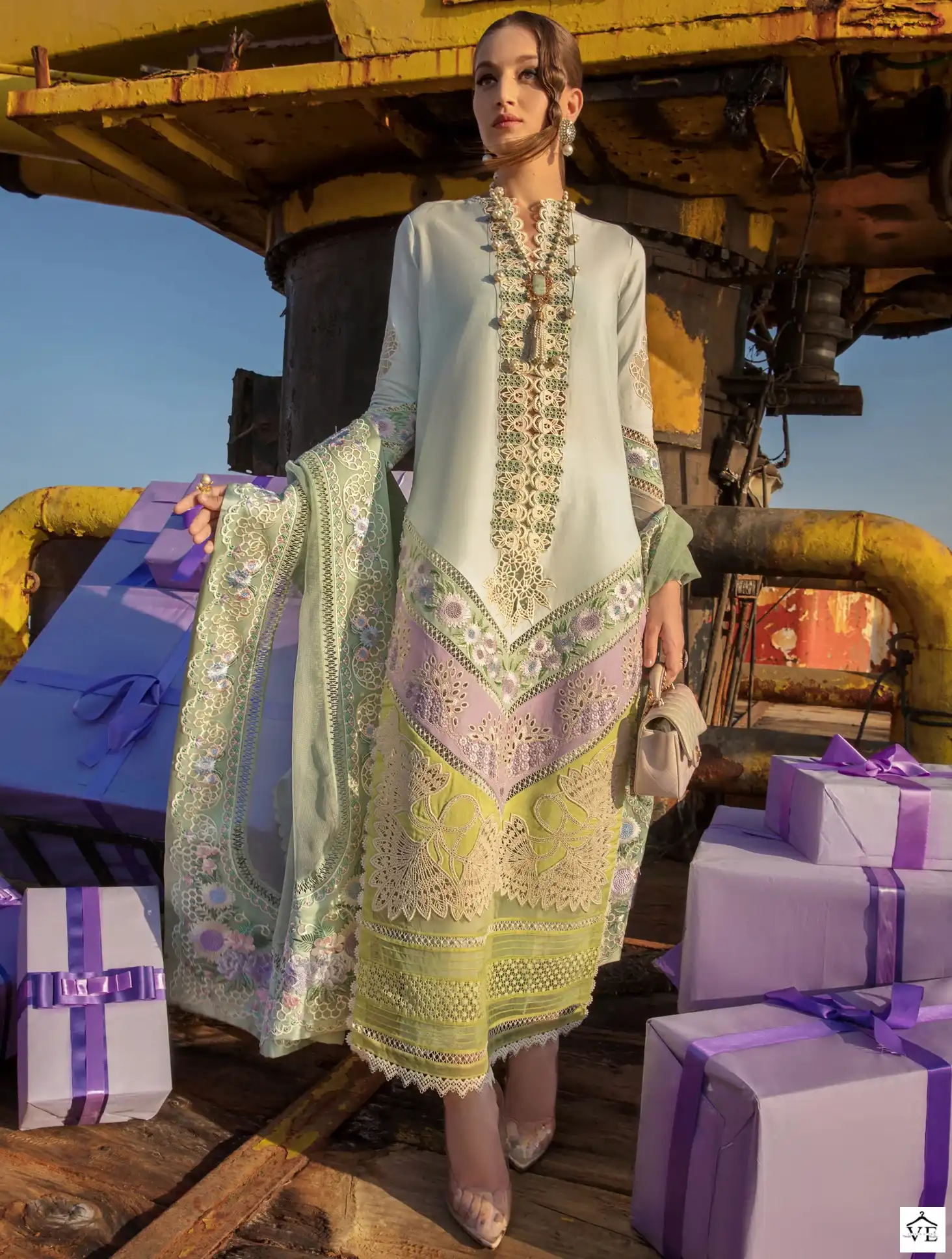 Zaha Alayna Vol 2 Pure Cambric Cotton Wholesale Pakistani Salwar Suit Catalog — Wholesale Salwar Suits, MPA wholesale from Surat — view 1