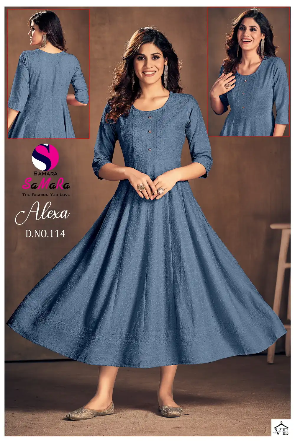 Samara Alexa Rayon Wholesale Long Kurti Size Set Catalog — Wholesale Kurtis, MPA wholesale from Surat - Gallery Image 9