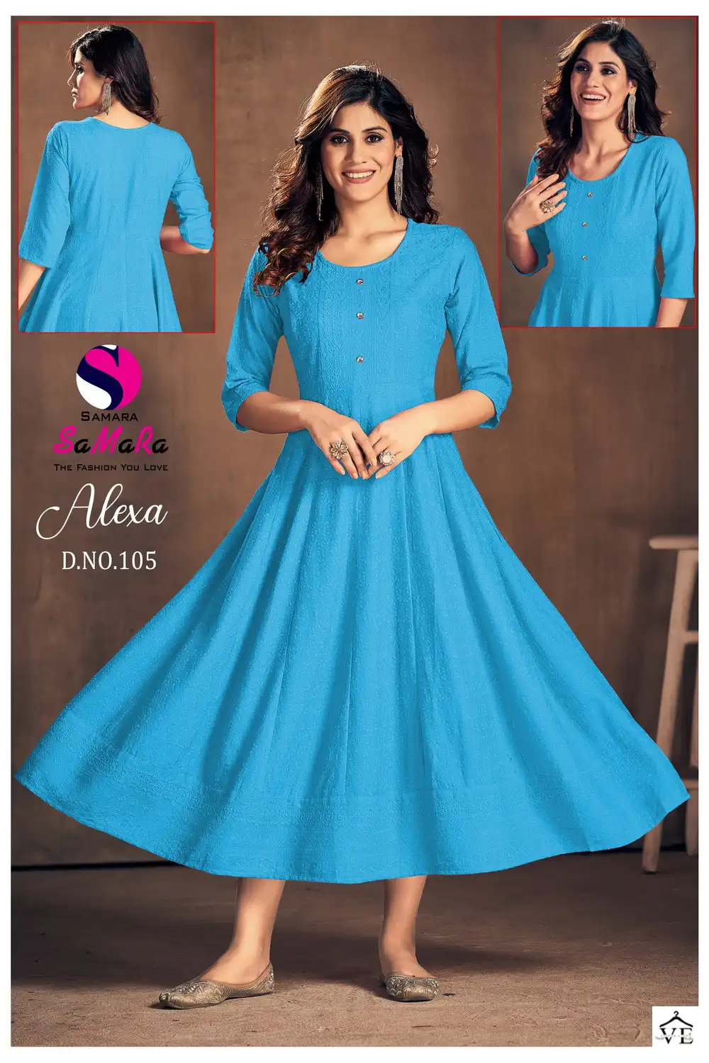Samara Alexa Rayon Wholesale Long Kurti Size Set Catalog — Wholesale Kurtis, MPA wholesale from Surat - Gallery Image 4