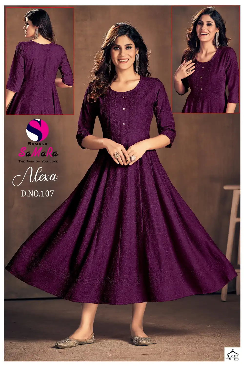 Samara Alexa Rayon Wholesale Long Kurti Size Set Catalog — Wholesale Kurtis, MPA wholesale from Surat - Gallery Image 5