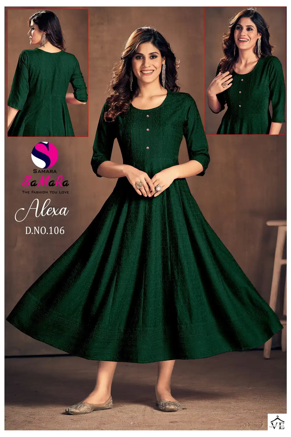 Samara Alexa Rayon Wholesale Long Kurti Size Set Catalog — Wholesale Kurtis, MPA wholesale from Surat - Gallery Image 6