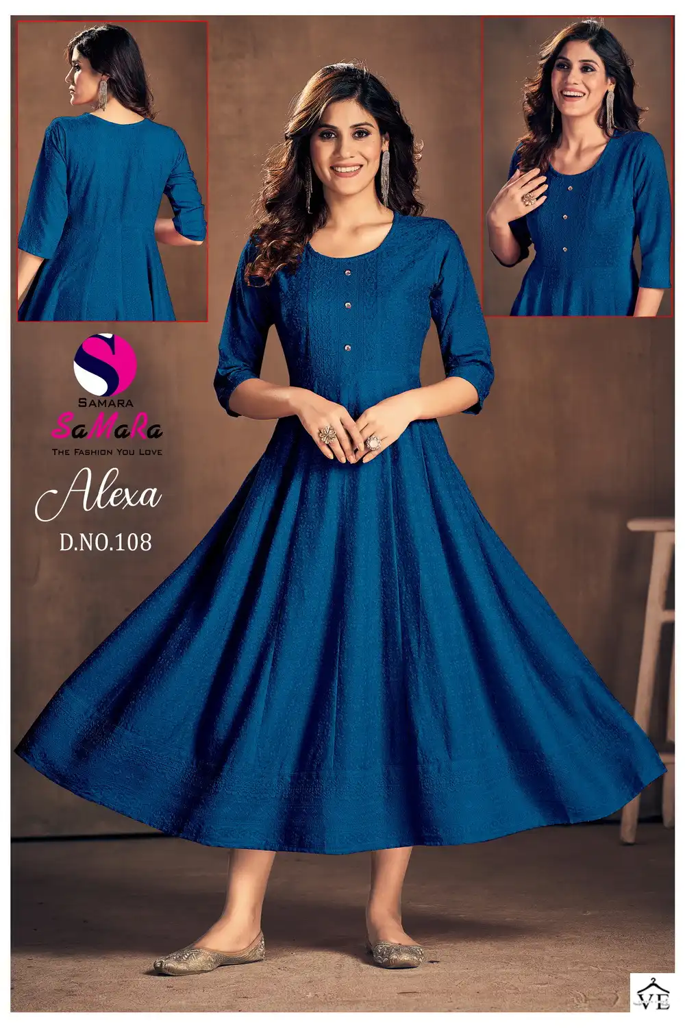 Samara Alexa Rayon Wholesale Long Kurti Size Set Catalog — Wholesale Kurtis, MPA wholesale from Surat - Gallery Image 7