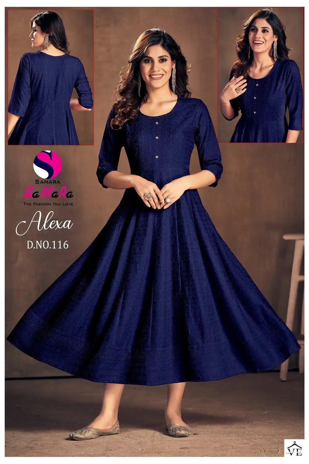 Samara Alexa Rayon Wholesale Long Kurti Size Set Catalog — Wholesale Kurtis, MPA wholesale from Surat - Gallery Image 11
