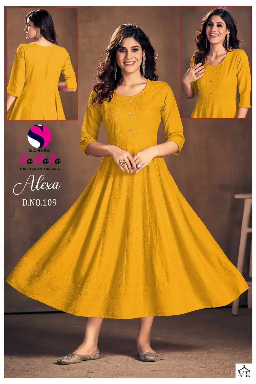 Samara Alexa Rayon Wholesale Long Kurti Size Set Catalog — Wholesale Kurtis, MPA wholesale from Surat - Gallery Image 12
