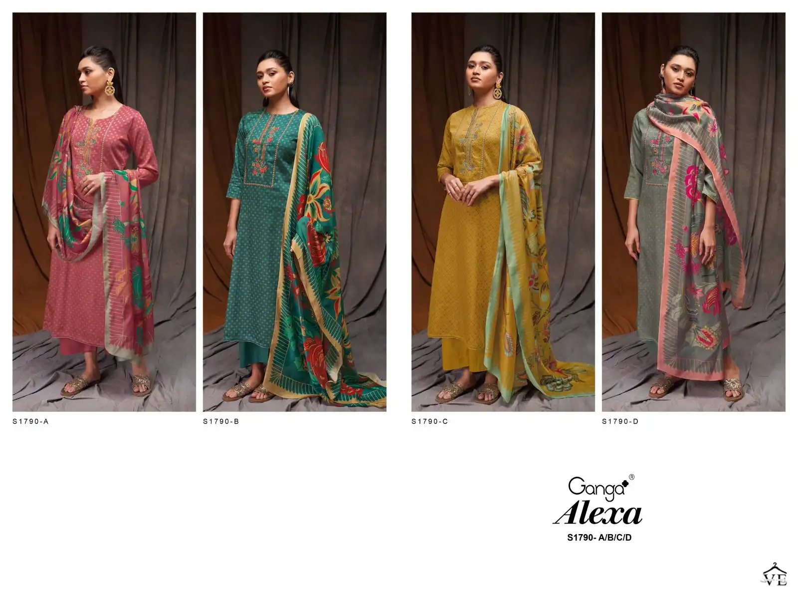Ganga Alexa 1790 Cotton Wholesale Designer Salwar Suit Catalog — Wholesale Salwar Suits, Ganga wholesale from Surat — view 5