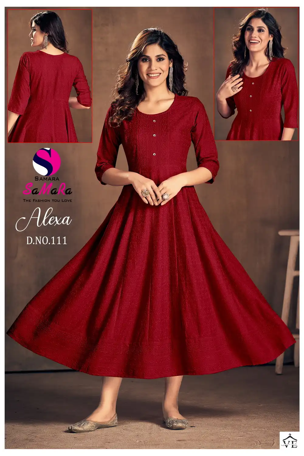 Samara Alexa Rayon Wholesale Long Kurti Size Set Catalog — Wholesale Kurtis, MPA wholesale from Surat - Gallery Image 2