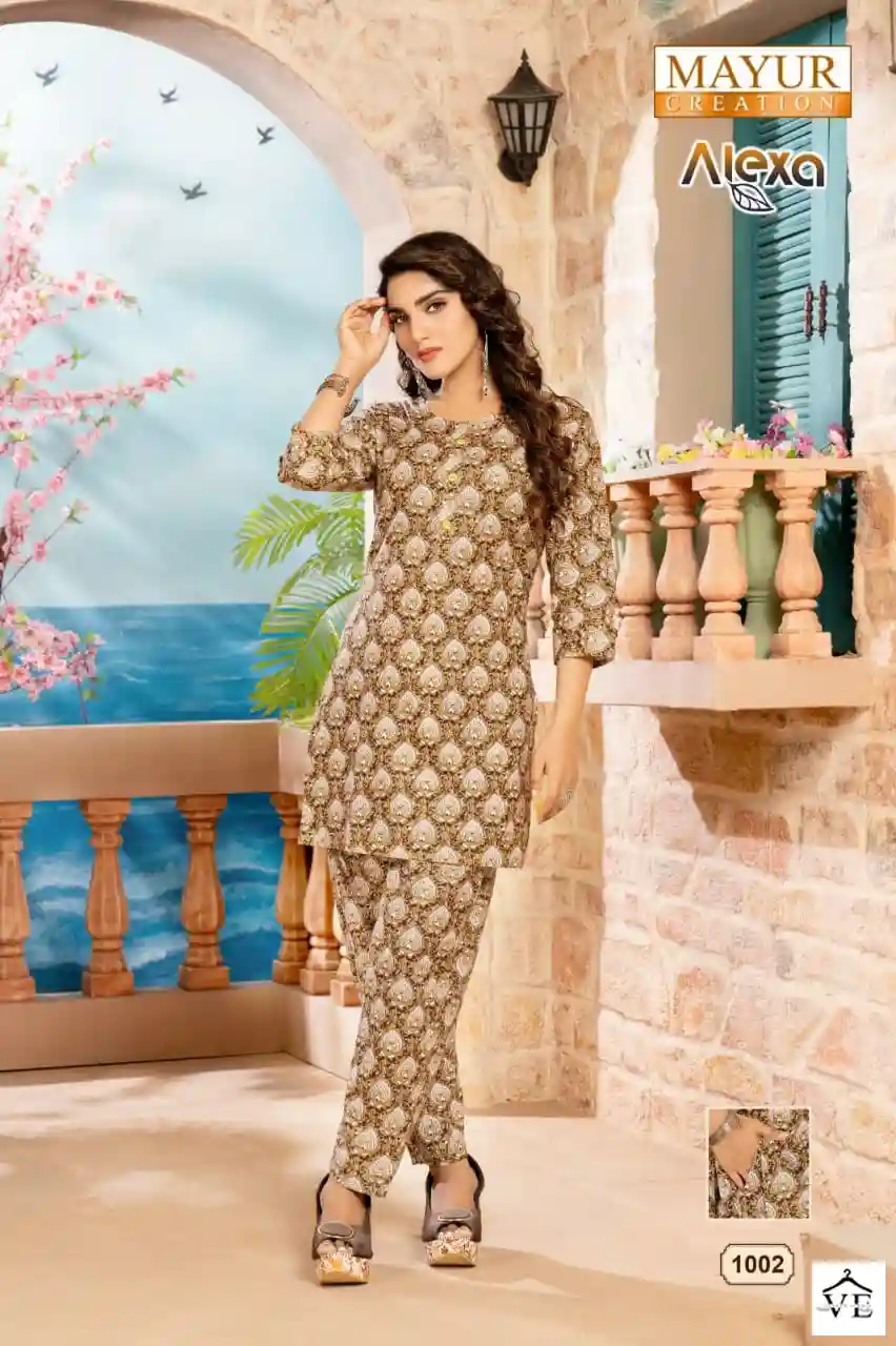 Mayur Alexa Vol 1 Pure Cotton Wholesale Co-Ord Set Catalog — Wholesale Kurtis, Mayur Dress wholesale from Surat - Gallery Image 9