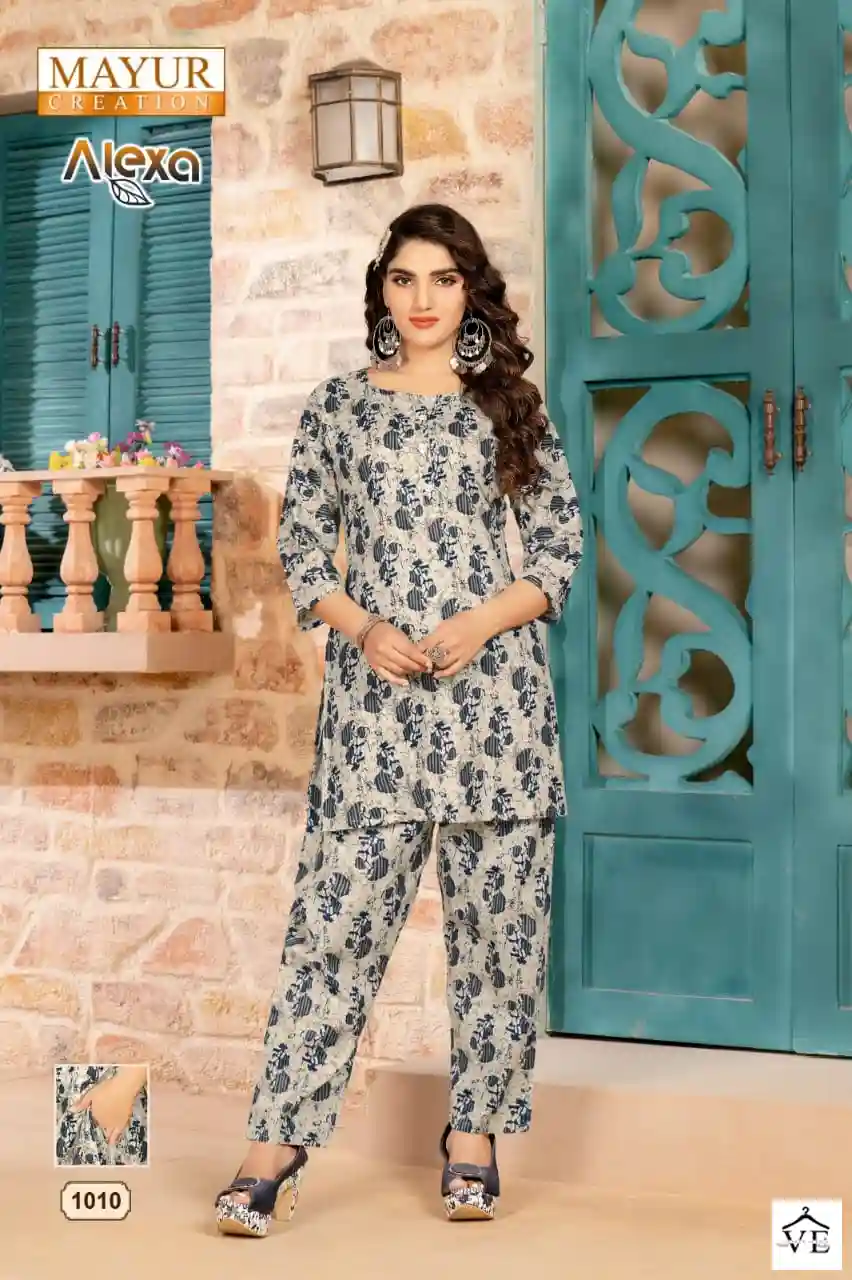 Mayur Alexa Vol 1 Pure Cotton Wholesale Co-Ord Set Catalog — Wholesale Kurtis, Mayur Dress wholesale from Surat - Gallery Image 3