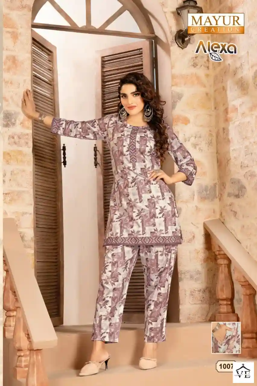 Mayur Alexa Vol 1 Pure Cotton Wholesale Co-Ord Set Catalog — Wholesale Kurtis, Mayur Dress wholesale from Surat - Gallery Image 4