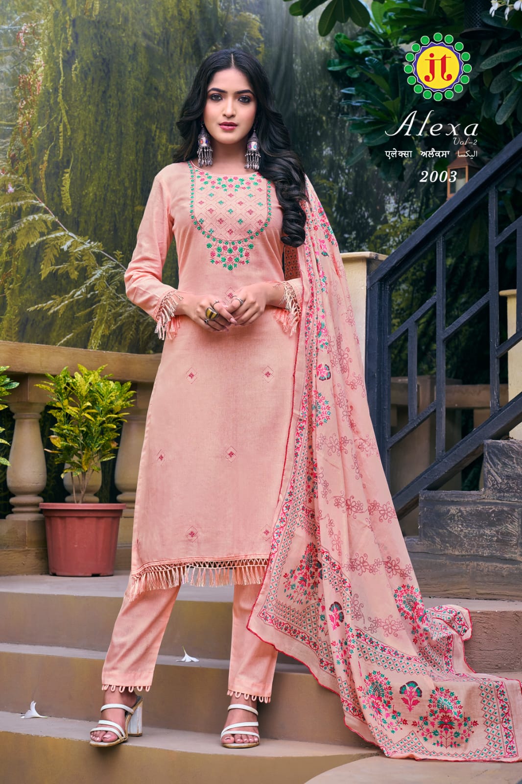 Vardan Ethnic Alex Vol 2 Cotton Wholesale Embroidery Work Salwar Suits Catalog — Wholesale Salwar Suits, MPA wholesale from Surat - Gallery Image 5