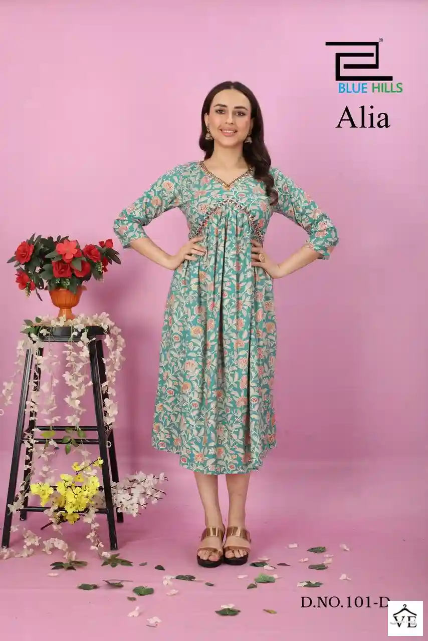 Blue Hills Alia Premium 14 Rayon Wholesale Kurti Catalog — Wholesale Kurtis, MPA wholesale from Surat - Gallery Image 3