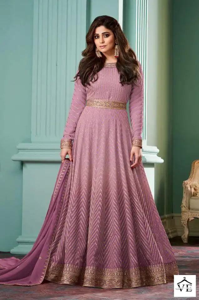 Aashirwad Alizza Shaded Real Georgette Wholesale Designer Suits Catalog — Wholesale Salwar Suits, Aashirwad Creation wholesale from Surat - Gallery Image 5