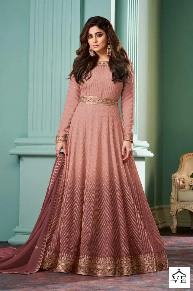 Aashirwad Alizza Shaded Real Georgette Wholesale Designer Suits Catalog — Wholesale Salwar Suits, Aashirwad Creation wholesale from Surat - Gallery Image 4