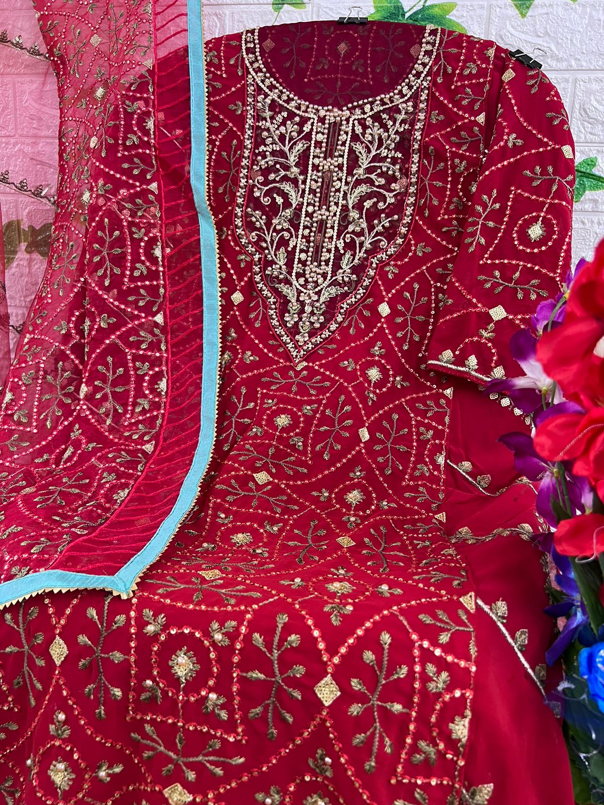 Al_Khushbu Alk Dno 4075 Georgette Wholesale Pakistani Salwar Suit — Wholesale Salwar Suits, MPA wholesale from Surat - Gallery Image 3