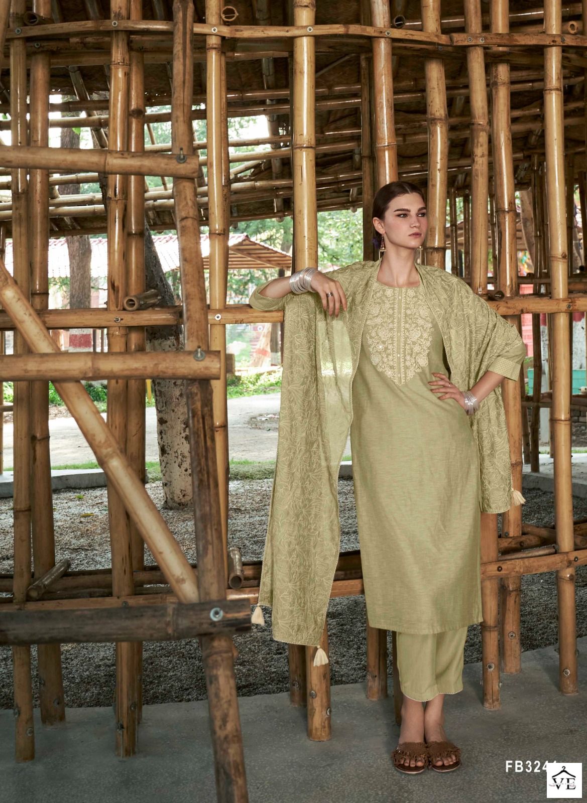 Four Buttons Ambar 2 Linen Cotton Slub Wholesale Readymade Suits Catalog — Wholesale Salwar Suits, MPA wholesale from Surat - Gallery Image 2