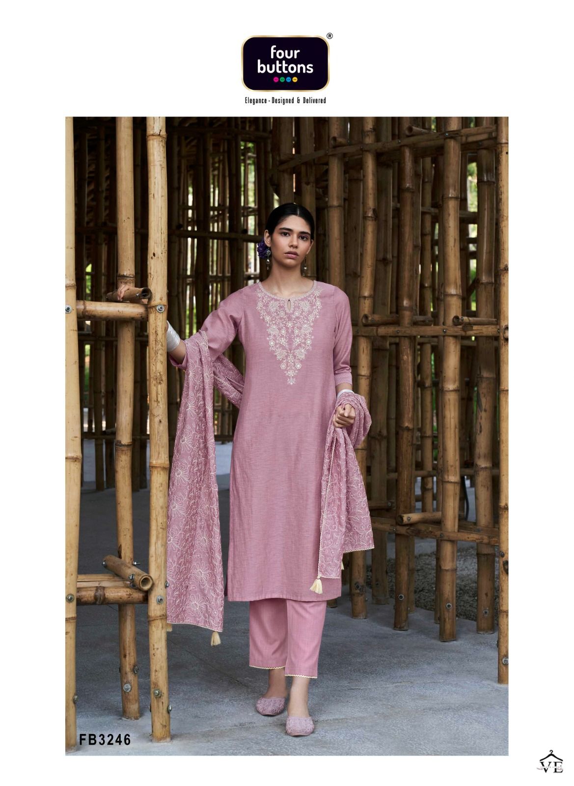 Four Buttons Ambar 2 Linen Cotton Slub Wholesale Readymade Suits Catalog — Wholesale Salwar Suits, MPA wholesale from Surat - Gallery Image 6