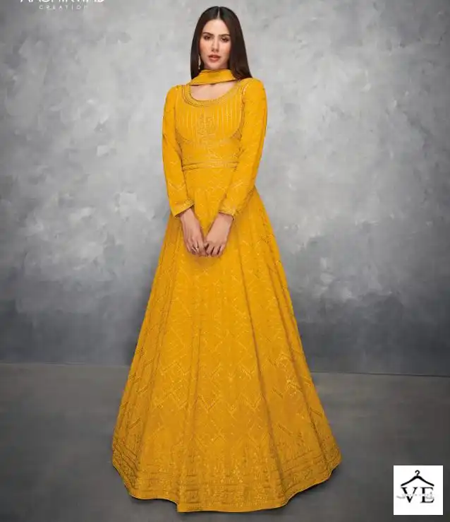 Aashirwad Anamika Georgette Wholesale Designer Readymade Salwar Suit Catalog — Wholesale Salwar Suits, Aashirwad Creation wholesale from Surat — view 1