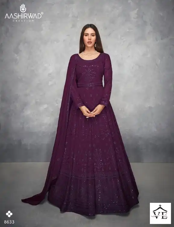 Aashirwad Anamika Georgette Wholesale Designer Readymade Salwar Suit Catalog — Wholesale Salwar Suits, Aashirwad Creation wholesale from Surat - Gallery Image 4