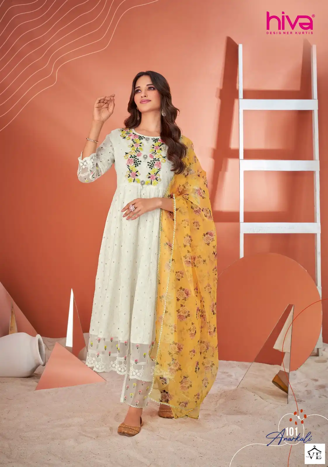 Hiva Designer Anarkali Cotton Wholesale Designer Readymade Salwar Suit Catalog — Wholesale Salwar Suits, MPA wholesale from Surat - Gallery Image 2
