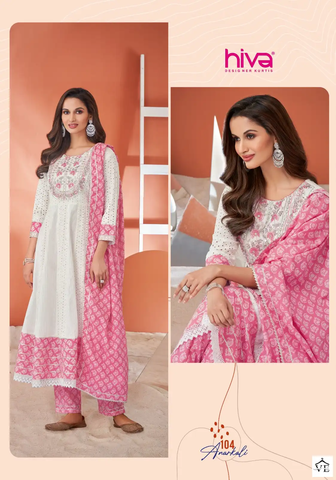 Hiva Designer Anarkali Cotton Wholesale Designer Readymade Salwar Suit Catalog — Wholesale Salwar Suits, MPA wholesale from Surat - Gallery Image 4