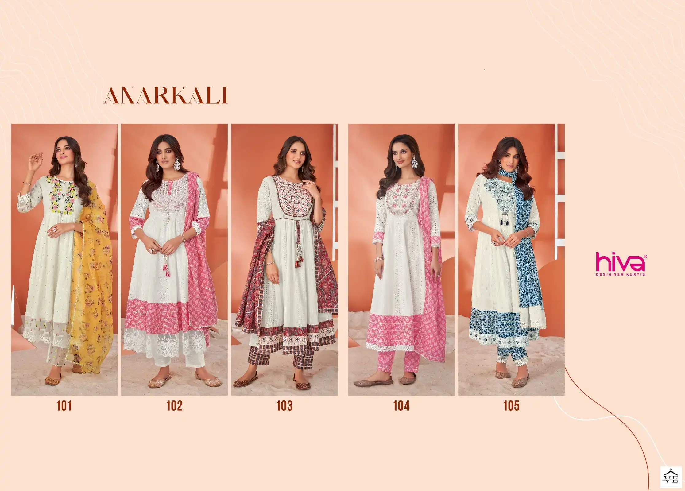 Hiva Designer Anarkali Cotton Wholesale Designer Readymade Salwar Suit Catalog — Wholesale Salwar Suits, MPA wholesale from Surat — view 5