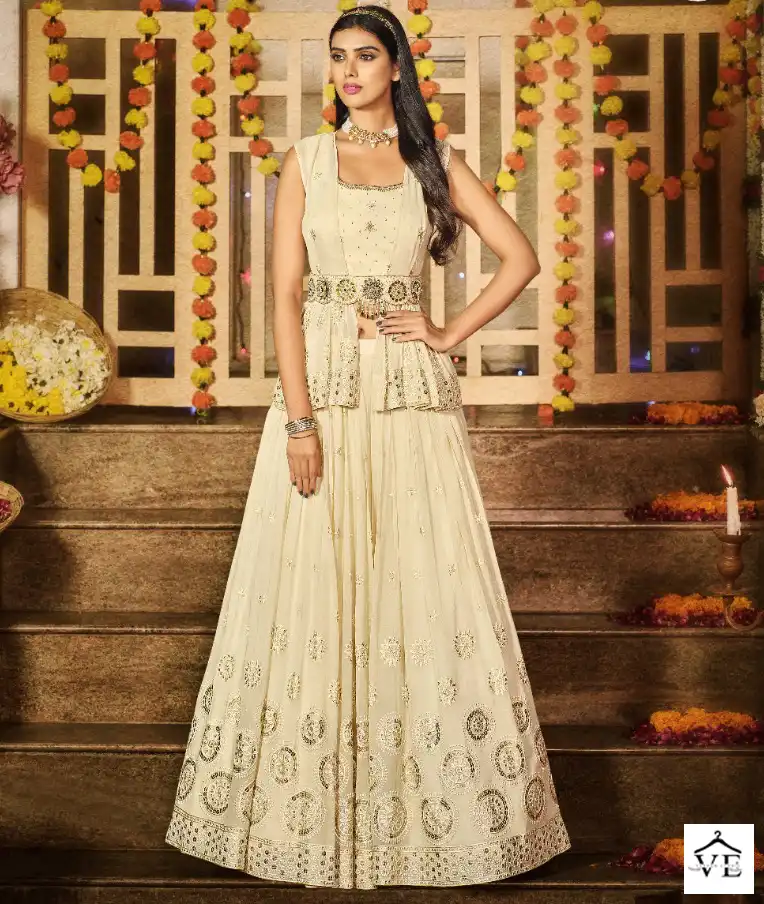 Virasat Ardhangini Pure Georgette Wholesale Gown Catalog — Wholesale Salwar Suits, MPA wholesale from Surat — view 1
