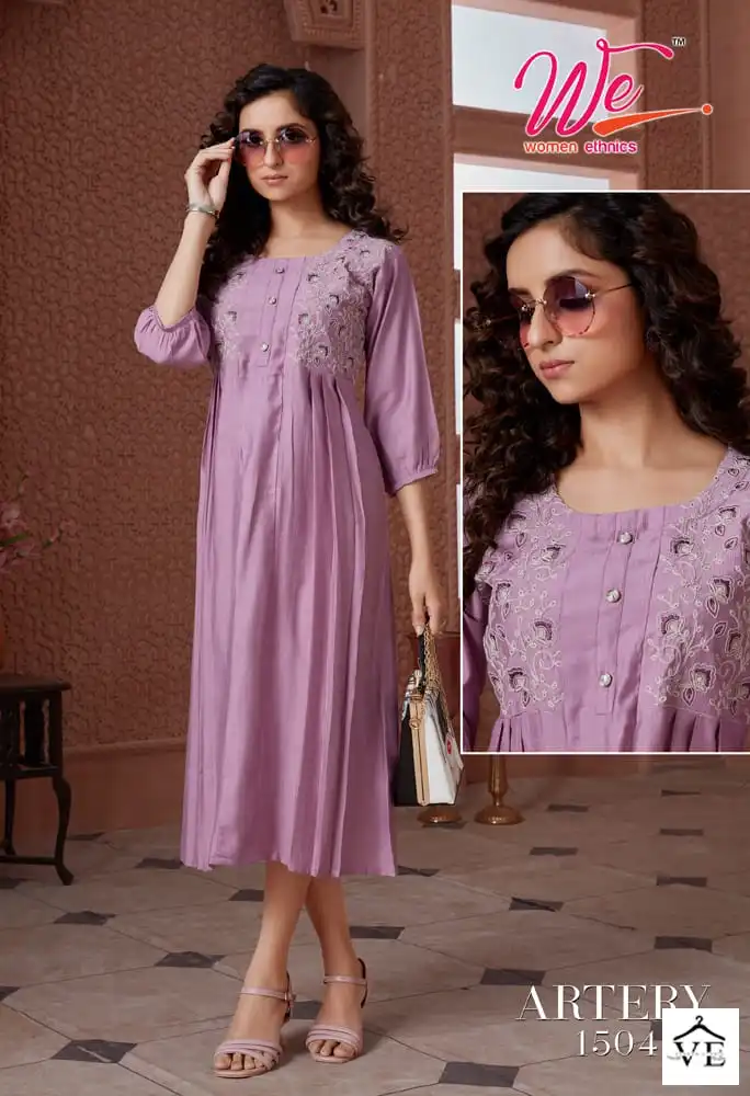We Artery New Viscose Wholesale Designer Kurti Catalog — Wholesale Kurtis, MPA wholesale from Surat — view 6