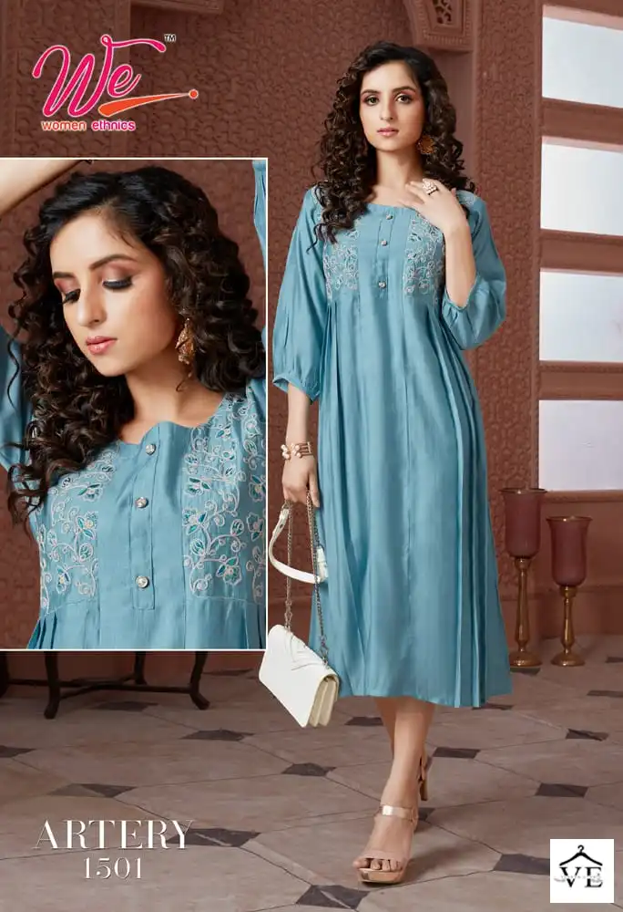 We Artery New Viscose Wholesale Designer Kurti Catalog — Wholesale Kurtis, MPA wholesale from Surat — view 3