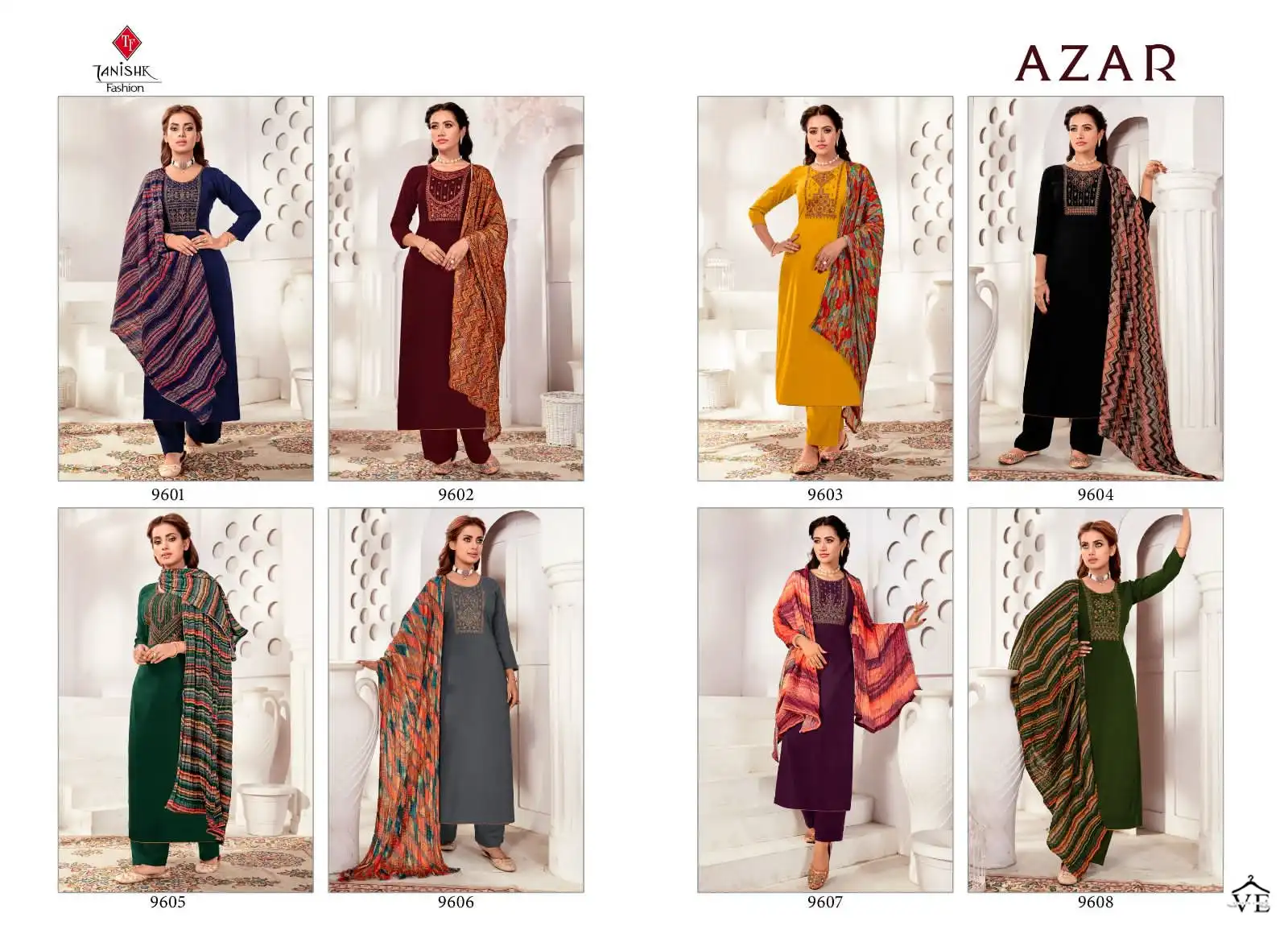 Tanishk Azar Pure Rayon Slub Wholesale Salwar Suit Catalog — Wholesale Salwar Suits, MPA wholesale from Surat — view 9